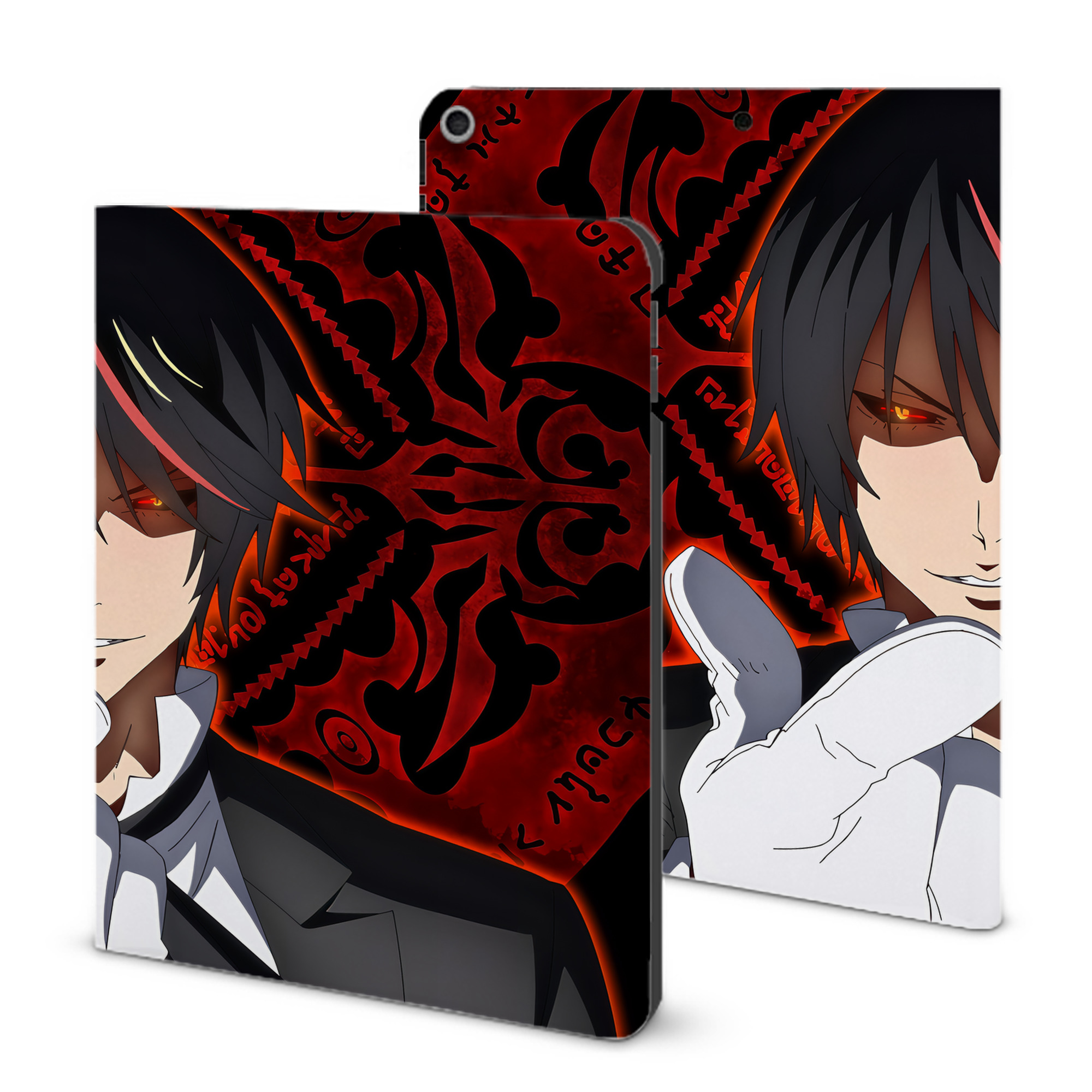 （画像用） 転スラ Regarding Reincarnated to Slime IPad ケース ブック型 PUレザー TPU 耐衝撃 軽量 薄型 ペン収納なし 全面保護 IPad 各モデル対応